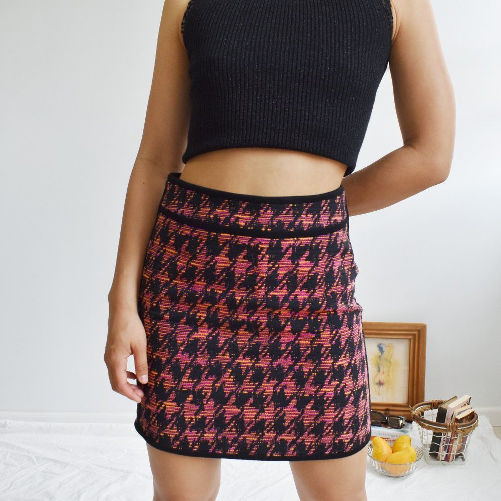 Vintage Style Tweed Mini Skirt